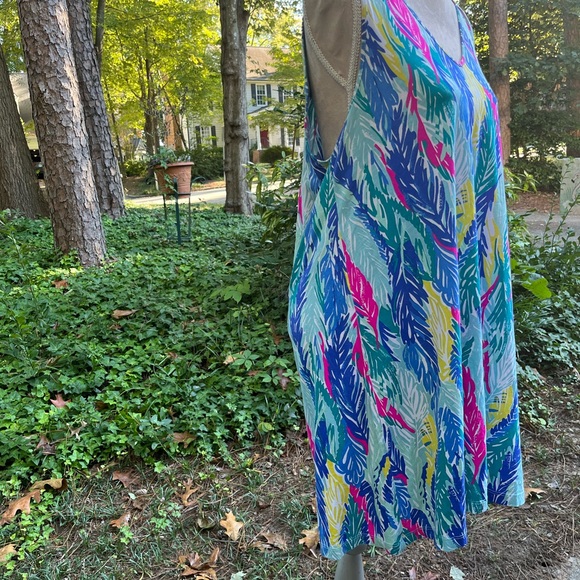 Lilly Pulitzer 🏝️ Blythe Feather Print Dress l, EUC, Large - Picture 6 of 9